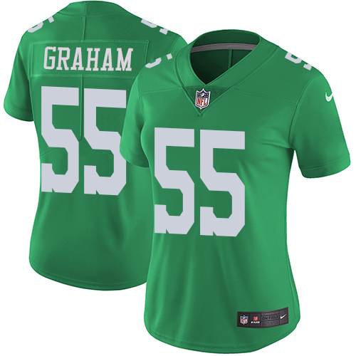 Nike Eagles #55 Brandon Graham Green Women's Stitched NFL Limited Rush Jersey